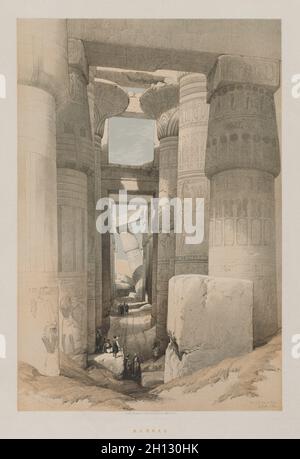 Egypt and Nubia, Band II: Karnak, 1847. Louis Haghe (British, 1806-1885), F. G. Moon, 20 Threadneedle Street, London, Nach David Roberts (Scottish, 1796-1864). Farblithographie; Blatt: 43.5 x 60.2 cm (17 1/8 x 23 11/16 Zoll); Bild: 32.6 x 48.9 cm (12 13/16 x 19 1/4 Zoll). Stockfoto