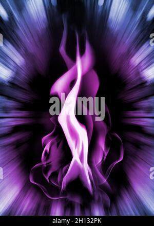 Die violette Flamme von Saint Germain (Göttliche Energie und Transformation) Stockfoto