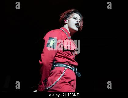 YUNGBLUD live im Konzert in der Birmingham O2 Academy, 15. Oktober 2021. Live-Musikfotografie. Stockfoto