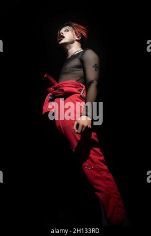 YUNGBLUD live im Konzert in der Birmingham O2 Academy, 15. Oktober 2021. Live-Musikfotografie. Stockfoto