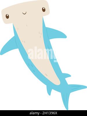 Hai-Cartoon mit Haien Stock Vektor