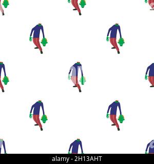 Zombie ohne Kopf Muster nahtlose Hintergrund Textur wiederholen Tapete geometrischen Vektor Stock Vektor