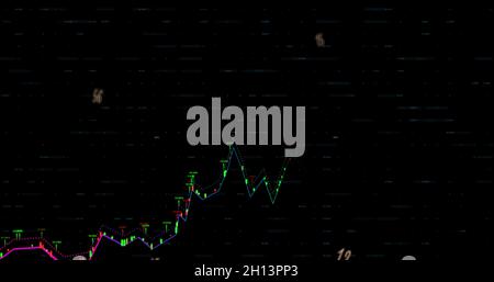 Bild der Verarbeitung von Finanzdaten Stockfoto
