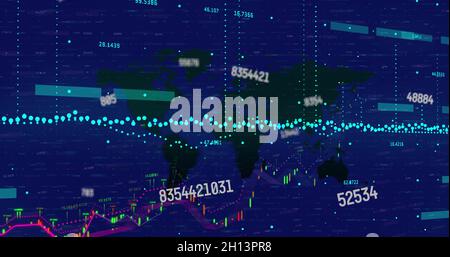 Bild der Verarbeitung von Finanzdaten Stockfoto