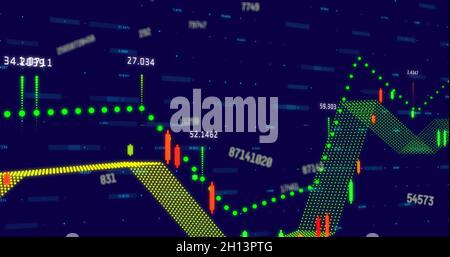 Bild der Verarbeitung von Finanzdaten Stockfoto