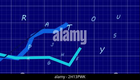 Bild der Verarbeitung von Finanzdaten Stockfoto