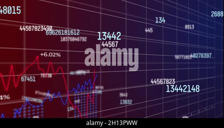 Bild der Verarbeitung von Finanzdaten Stockfoto
