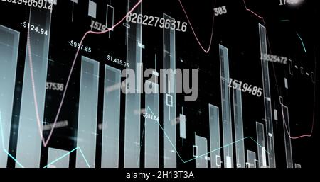 Bild der Verarbeitung von Finanzdaten Stockfoto