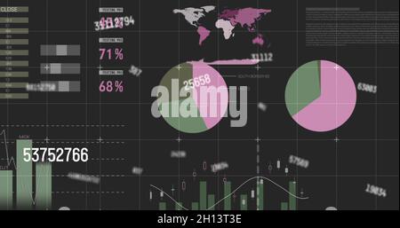 Bild der Verarbeitung von Finanzdaten Stockfoto