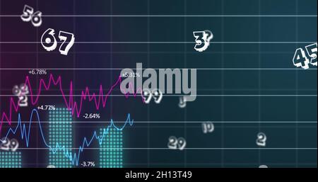 Bild der Verarbeitung von Finanzdaten Stockfoto