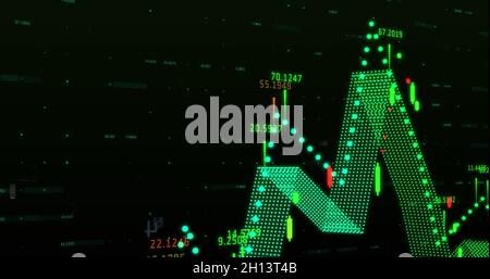 Bild der Verarbeitung von Finanzdaten Stockfoto