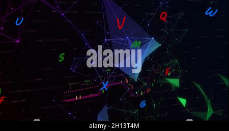 Bild der Verarbeitung von Finanzdaten Stockfoto