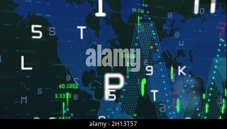 Bild der Verarbeitung von Finanzdaten Stockfoto