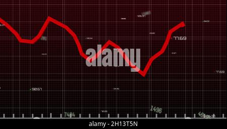 Bild der Verarbeitung von Finanzdaten Stockfoto