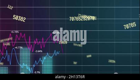 Bild der Verarbeitung von Finanzdaten Stockfoto