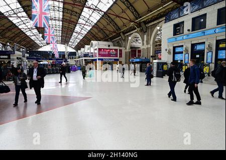 London Victoria Station in London. Stockfoto