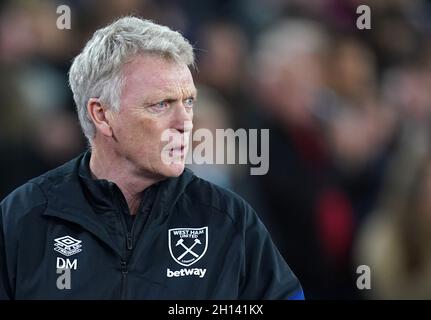 Datei-Foto vom 30-09-2021 von West Ham United-Manager David Moyes während des Spiels der UEFA Europa League Group H im London Stadium, London. Ausgabedatum: Samstag, 16. Oktober 2021. Stockfoto
