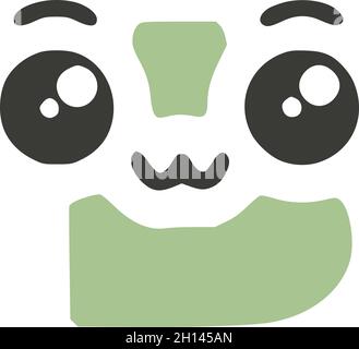 Buchstabe B niedlich kawaii Charakter, lustige Emoticon Vektor Clip Art. Stock Vektor