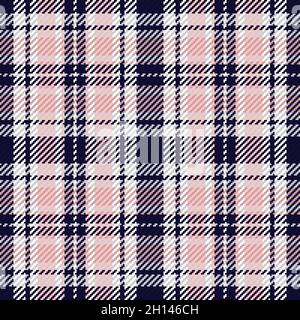Nahtloses Muster aus schottischem Tartan-Karo. Wiederholbarer Hintergrund mit Check-Fabric-Textur. Flache Vektor-Kulisse mit gestreiftem Textildruck. Stock Vektor