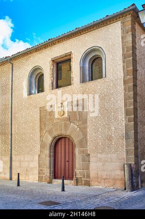 Hauptfassade des Palastes Enrique IV´s. Segovia, Spanien. Stockfoto