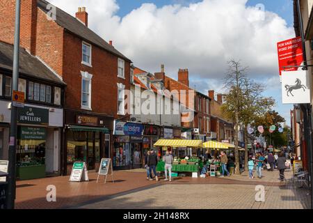 Marktstände, Bridge Street, Worksop Stockfoto