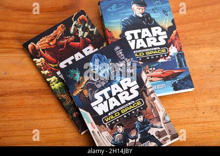 Eine Sammlung von Disney Star Wars Adventures in Space Büchern von Cavan Scott, herausgegeben von Egmont 2016 Stockfoto