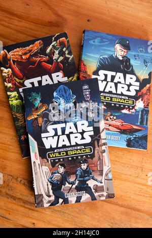 Eine Sammlung von Disney Star Wars Adventures in Space Büchern von Cavan Scott, herausgegeben von Egmont 2016 Stockfoto