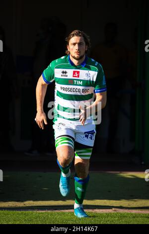 Treviso, Italien. Oktober 2021. Giovanni Pettinelli (Benetton Treviso) während Benetton Rugby vs Ospreys, United Rugby Championship Spiel in Treviso, Italien, Oktober 16 2021 Kredit: Unabhängige Fotoagentur/Alamy Live Nachrichten Stockfoto