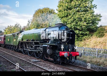 Tornado, der am 16. Oktober 2021 durch Long Preston fährt Stockfoto