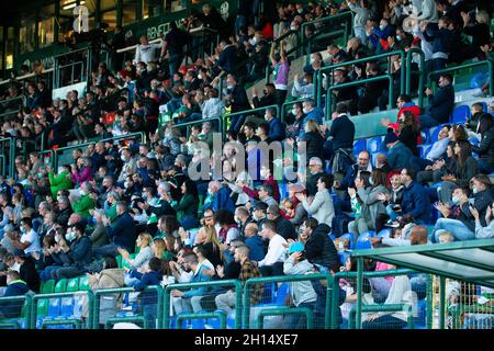 Treviso, Italien. Oktober 2021. Benetton Treviso Anhänger während Benetton Rugby vs. Ospreys, United Rugby Championship Spiel in Treviso, Italien, Oktober 16 2021 Quelle: Independent Photo Agency/Alamy Live News Stockfoto