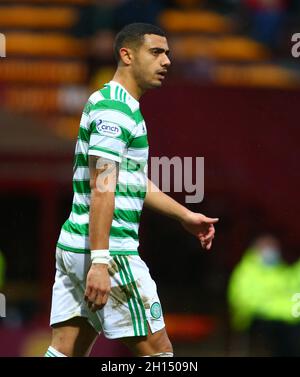 FIR Park, Motherwell, Großbritannien. Oktober 2021. Scottish Premier League Football, Motherwell versus Celtic; Giorgos Giakomakis of Celtic Credit: Action Plus Sports/Alamy Live News Stockfoto