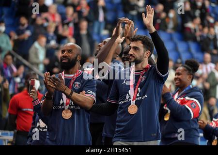 Paris, Frankreich. Oktober 2021. PSG gegen SCO Angers - Ligue 1 Uber isst am 15. Oktober 2021 im Parc des Princes, Paris, Frankreich. 15/10/2021-Paris, FRANKREICH. (Foto: Lionel Urman/Sipa USA) Quelle: SIPA USA/Alamy Live News Stockfoto