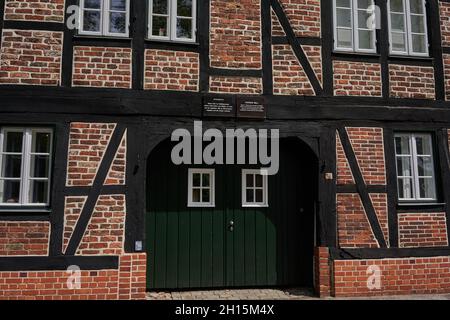 Lübeck, 20. Juli 2021 - die Altstadt und der Stadtteil Innenstadt liegen auf einer Insel, die von den Armen der Trave umgeben ist, Stockfoto