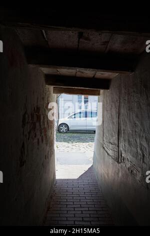 Lübeck, 20. Juli 2021 - die Altstadt und der Stadtteil Innenstadt liegen auf einer Insel, die von den Armen der Trave umgeben ist, Stockfoto