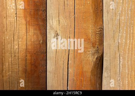 Foto Textur der lackierten Holzstämme Oberfläche. Stockfoto