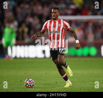 London, Großbritannien. Oktober 2021. Brentford gegen Chelsea - Premier League - Brentford Community Stadium Ivan Toney während des Spiels im Brentford Community Stadium. Bildnachweis: Kredit: Mark Pain/Alamy Live Nachrichten Stockfoto