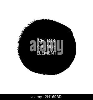 Grunsen Sie Pinselstriche. Tintenflecken und Schrauben. Handgezeichnete, unordentliche Farbdesign-Elemente. Stock Vektor