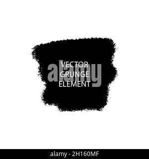 Grunsen Sie Pinselstriche. Tintenflecken und Schrauben. Handgezeichnete, unordentliche Farbdesign-Elemente. Stock Vektor