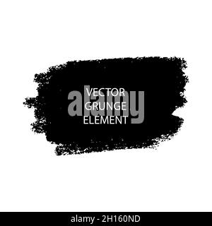 Grunsen Sie Pinselstriche. Tintenflecken und Schrauben. Handgezeichnete, unordentliche Farbdesign-Elemente. Stock Vektor