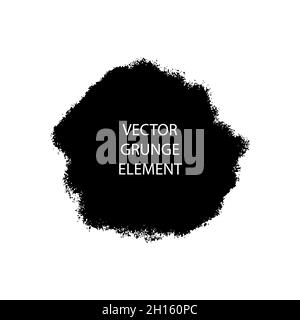 Grunsen Sie Pinselstriche. Tintenflecken und Schrauben. Handgezeichnete, unordentliche Farbdesign-Elemente. Stock Vektor