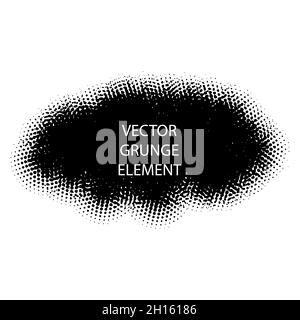 Grunsen Sie Pinselstriche. Tintenflecken und Schrauben. Handgezeichnete, unordentliche Farbdesign-Elemente. Stock Vektor