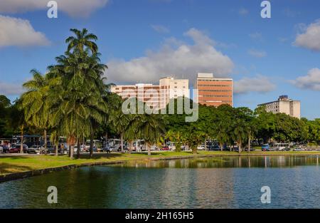 Joao Pessoa, Paraiba, Brasilien am 27. Juli 2005. Blick auf die Lagune des Parque Solon de Lucena. Stockfoto