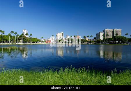 Joao Pessoa, Paraiba, Brasilien am 27. Juli 2005. Blick auf die Lagune des Parque Solon de Lucena. Stockfoto