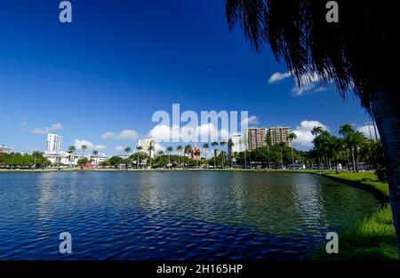 Joao Pessoa, Paraiba, Brasilien am 27. Juli 2005. Blick auf die Lagune des Parque Solon de Lucena. Stockfoto