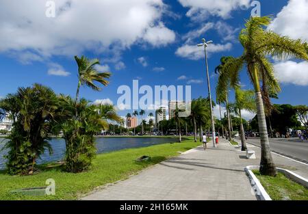 Joao Pessoa, Paraiba, Brasilien am 27. Juli 2005. Blick auf die Lagune des Parque Solon de Lucena. Stockfoto