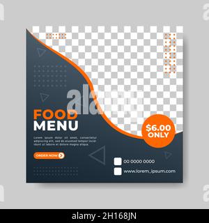 Flyer oder Social-Media-Post-Vorlage für Fast-Food-Themen Stock Vektor