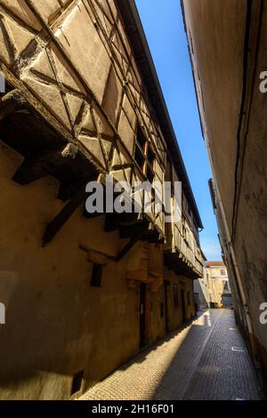 Maison en encorbellement, Villefranche sur Saone Stockfoto