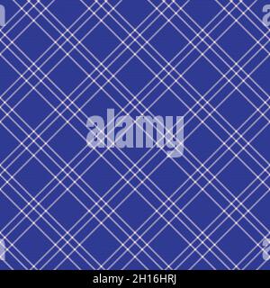 Diagonal Plaid Tartan strukturiert Nahtloses Musterdesign für Mode-Textilien Stock Vektor