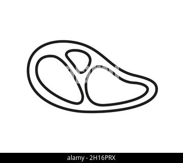 Steak-Ikone. Rindersteak. Vektordarstellung auf weißem Hintergrund isoliert Stock Vektor