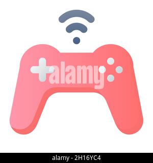 Game Control Wireless Joystick einzelnes isoliertes Symbol mit glatter Vektorgrafik Stockfoto